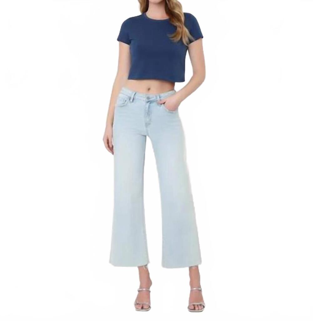 NEW VERVET BY FLYING MONKEY advantages high rise crop jean in light wash